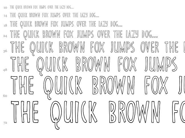 DK Canned Whale font waterfall